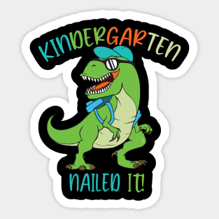 Dinosaur Kindergarten Nailed It Graduation Kids Sticker